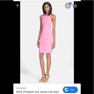 Elizabeth & James Pink Cutout Midi dress